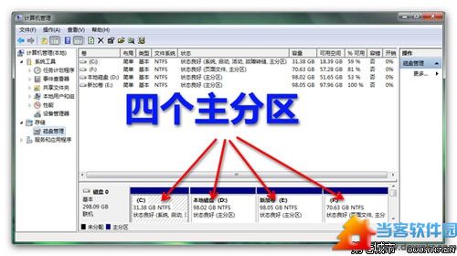 Win7分区失败提示不支持动态磁盘的解决方法 