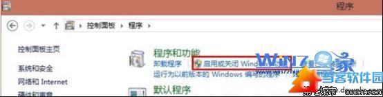 点击“启用或关闭windows功能”项