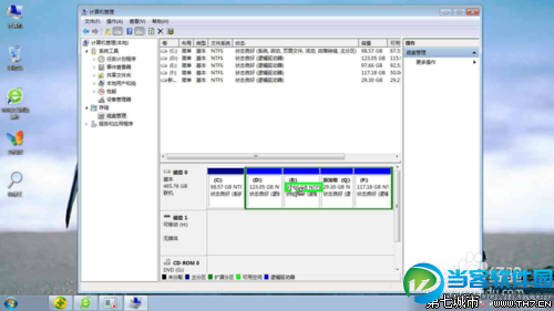 win7 旗舰版下如何分离磁盘空间与合并磁盘空间