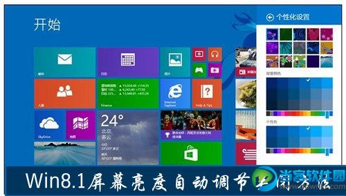 Win8.1屏幕亮度自动调节如何关闭 三联