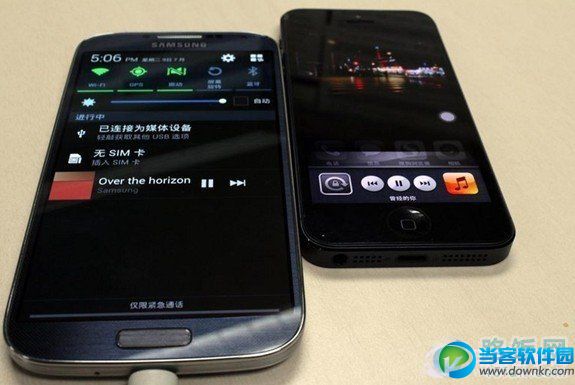 三星S4与iPhone5快捷操作界面对比