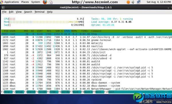 Htop Command Example