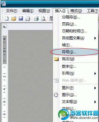 word2003插入特殊符号教程