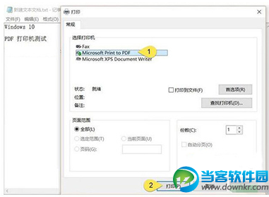 win10怎么快速打印pdf文档