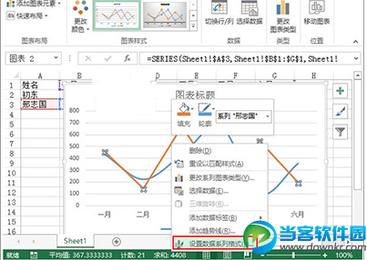 Excel2013制作业绩趋势图