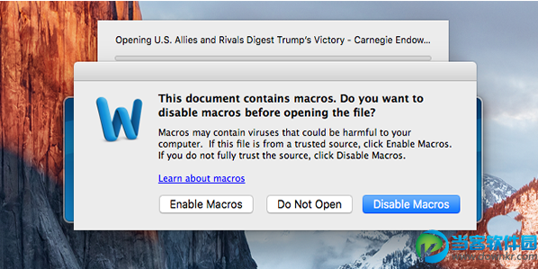 Mac Word宏病毒