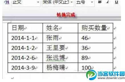 将word文字转换成表格