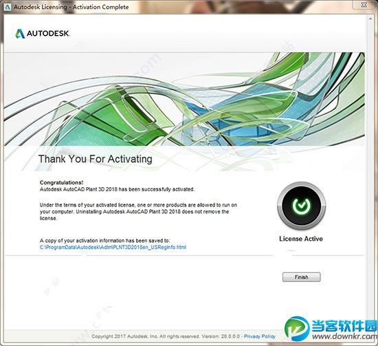Autodesk AutoCAD Plant 3D 2018官方注册版安装及注册图文教程