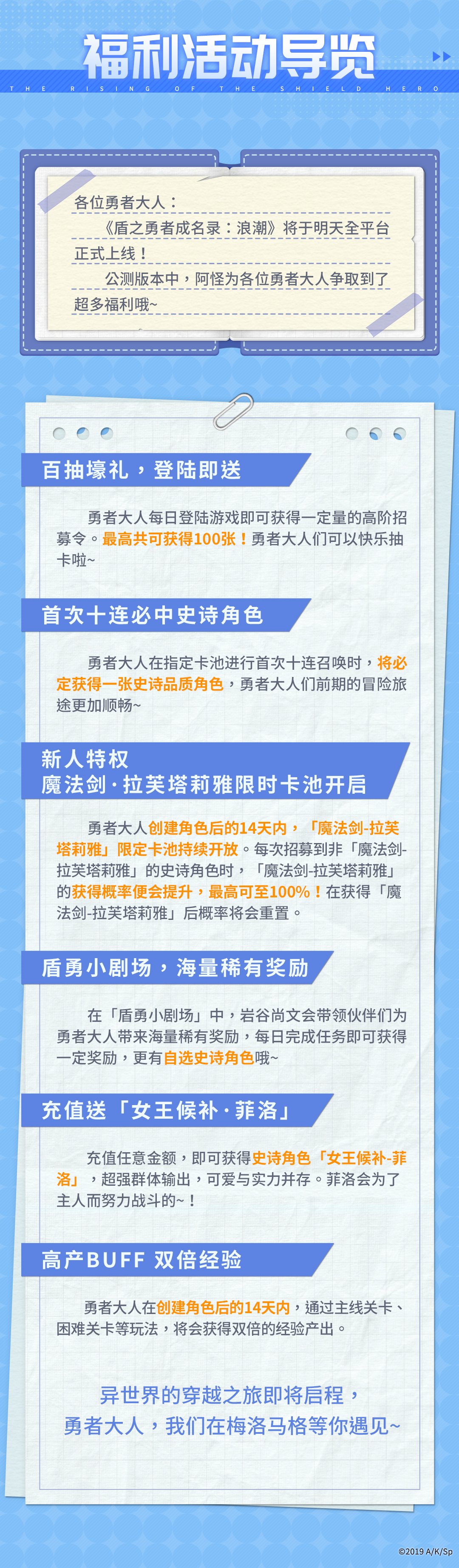 《盾之勇者成名录 浪潮》福利活动导览