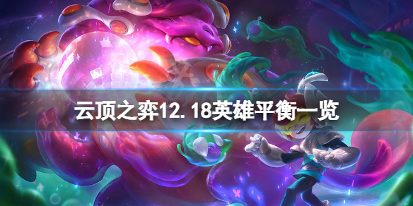 云顶之弈12.18英雄有什么改动-云顶之弈12.18英雄平衡一览